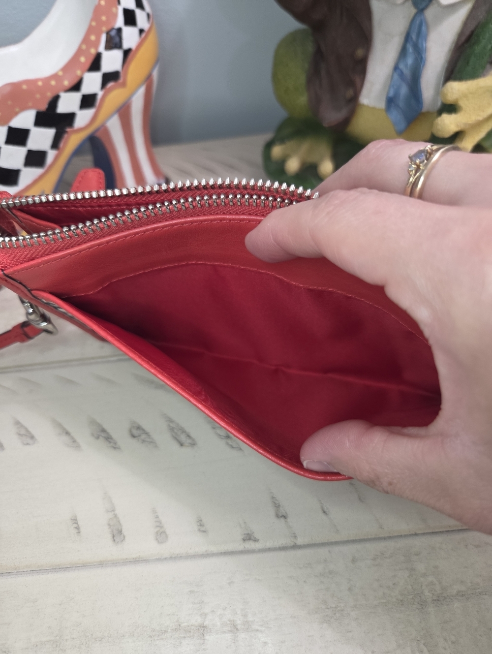COACH Carnelia Legacy Ocelot Canvas Convertible Zipper Wallet Wristlet, EUC - Picture 13 of 14